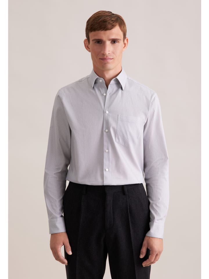 Деловая рубашка, стандартного размера, серого цвета Seidensticker
Деловая рубашка, стандартного размера, серого цвета Seidensticker