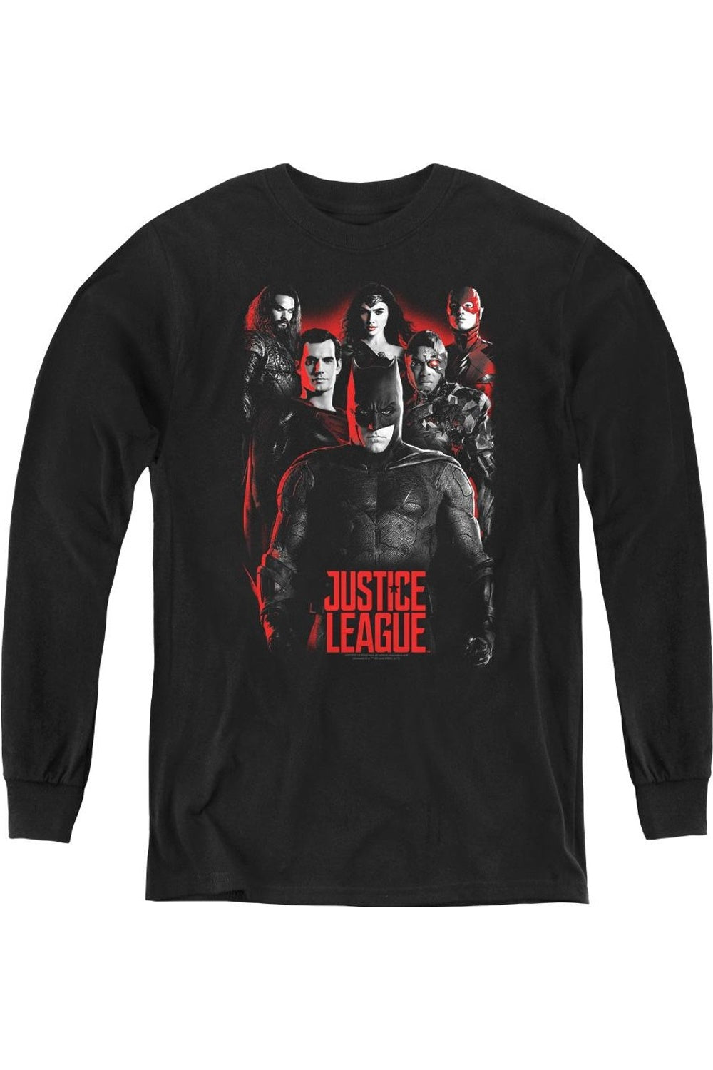 Футболка с длинным рукавом "Лига справедливости" молодежная Gildan, черный
Футболка с длинным рукавом "Лига справедливости" молодежная Gildan, черный
