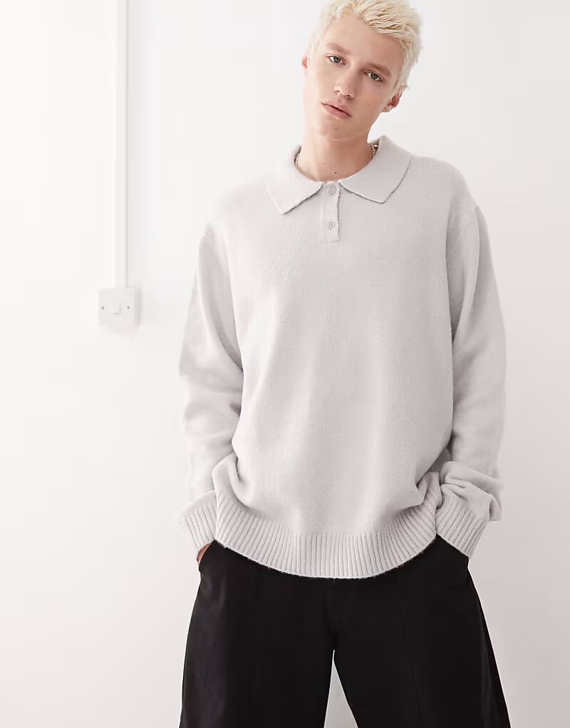 Мягкое трикотажное поло с длинными рукавами COLLUSION серого цвета
Мягкое трикотажное поло с длинными рукавами COLLUSION серого цвета