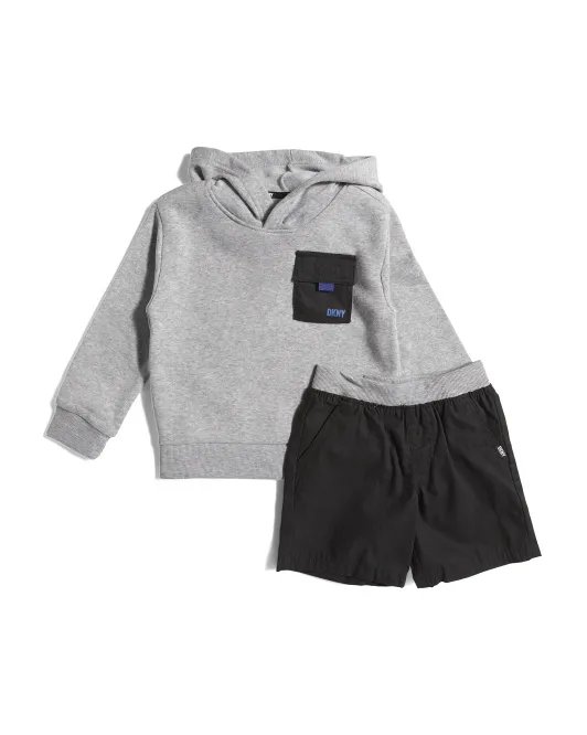 Комплект из 2 предметов с капюшоном и шортами для маленького мальчика Dkny, черный
Комплект из 2 предметов с капюшоном и шортами для маленького мальчика Dkny, черный