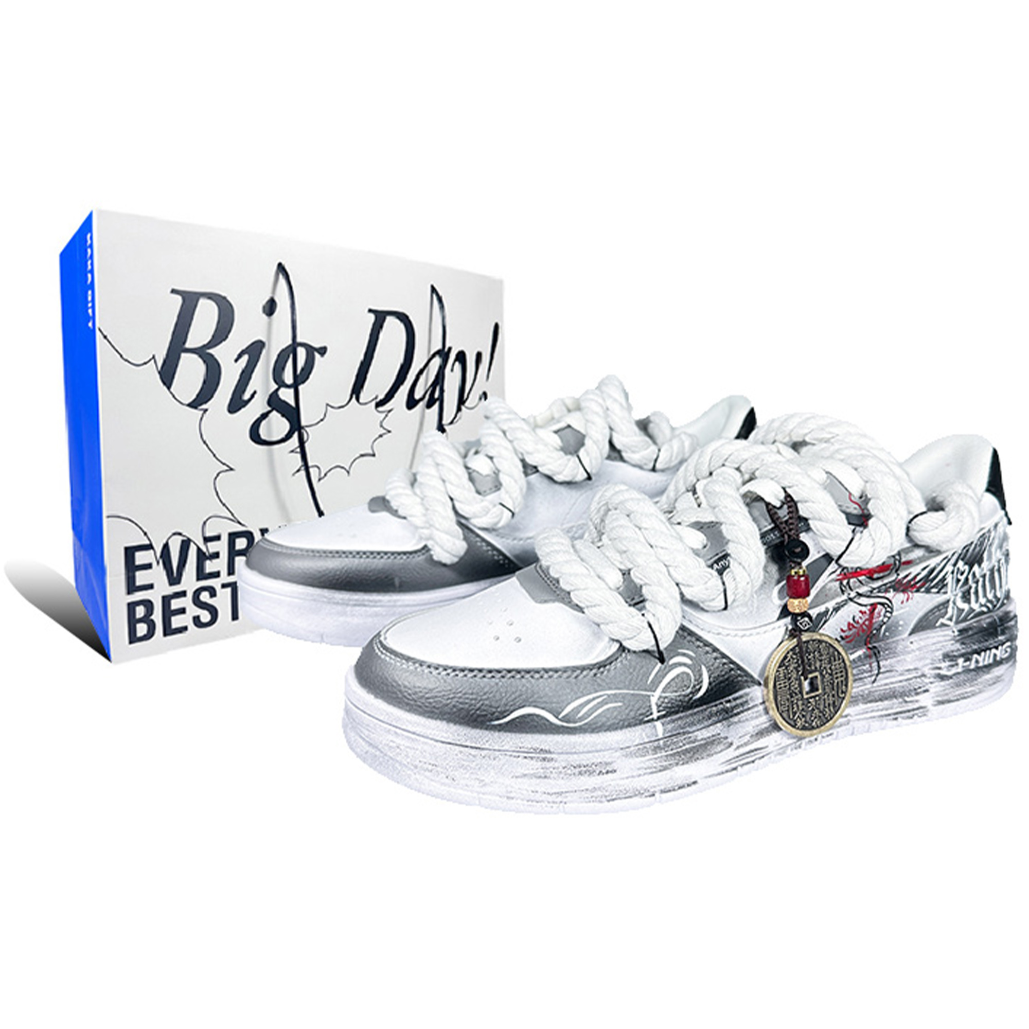 LINING Кроссовки для скейтбординга Duda с низким верхом, водостойкие и износостойкие, мужские, черно-белые 
LINING Кроссовки для скейтбординга Duda с низким верхом, водостойкие и износостойкие, мужские, черно-белые