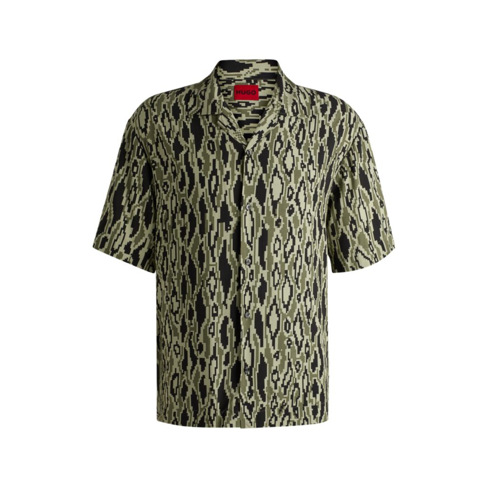 Рубашка свободного кроя из поплина с принтом под питона HUGO, светло-зеленый
Рубашка свободного кроя из поплина с принтом под питона HUGO, светло-зеленый