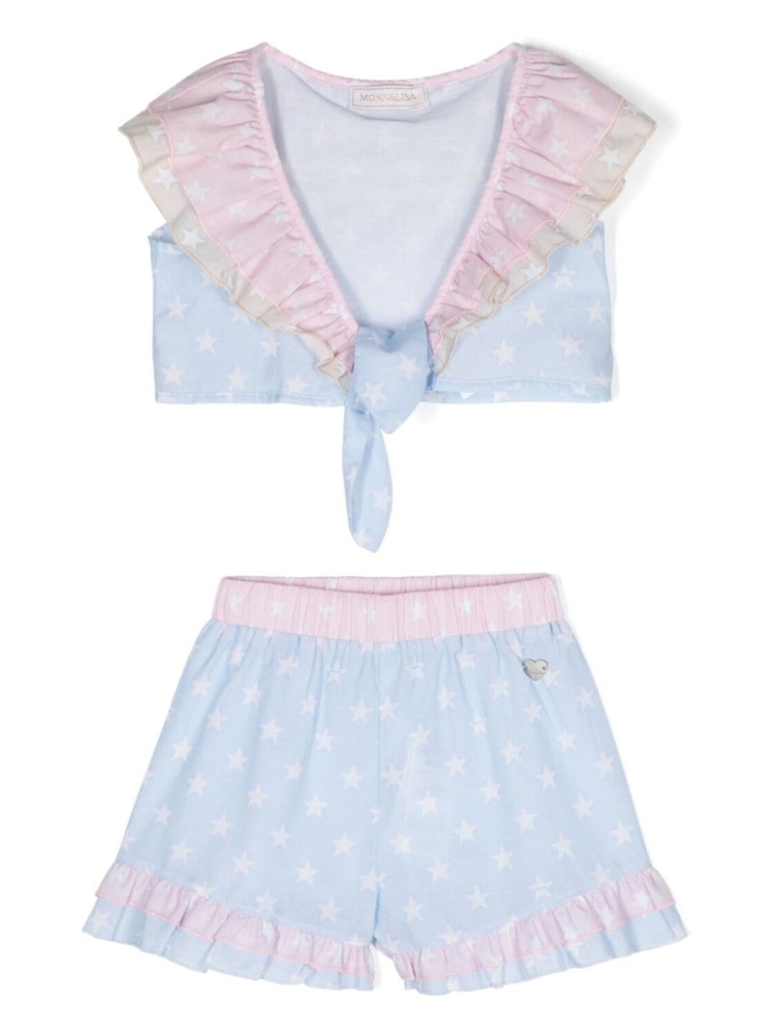 Monnalisa комплект из топа и шортов с принтом, синий
Monnalisa комплект из топа и шортов с принтом, синий