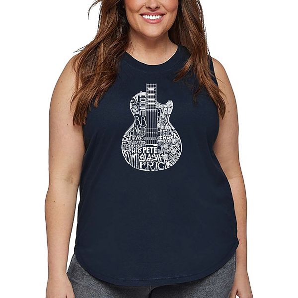 Женский plus size топ с принтом - rock guitar head La Pop Art, Navy
Женский plus size топ с принтом - rock guitar head La Pop Art, Navy