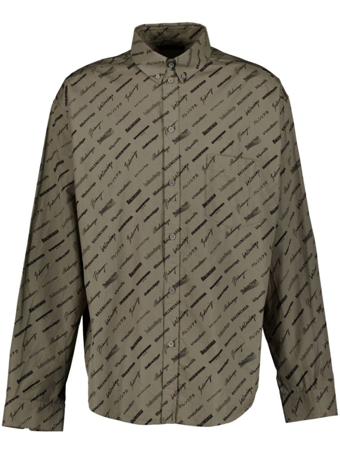Balenciaga логотип-принт рубашка, серый
Balenciaga логотип-принт рубашка, серый