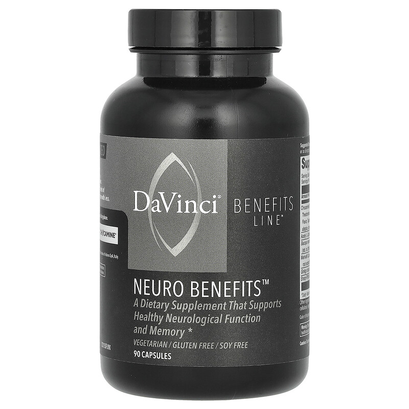 DaVinci Laboratories, Benefits Line, Neuro Benefits, 90 капсул 
DaVinci Laboratories, Benefits Line, Neuro Benefits, 90 капсул