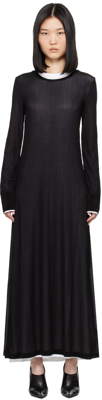 Белое двухслойное платье макси Helmut Lang
Белое двухслойное платье макси Helmut Lang