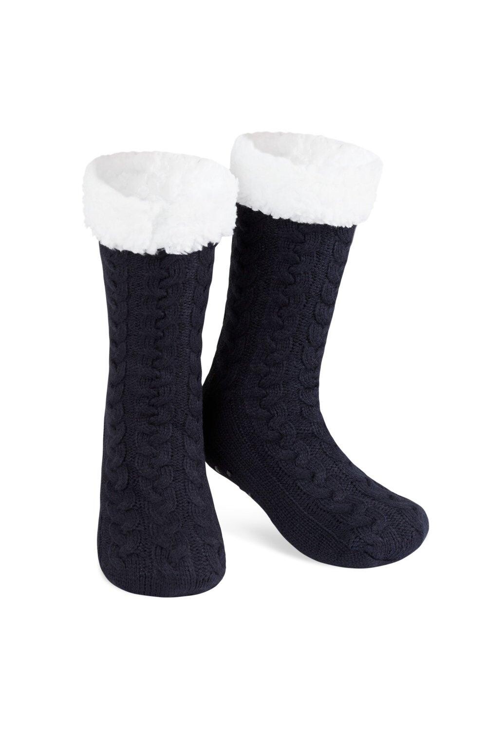 Пушистые вязаные тапочки-носки CityComfort, темно-синий
Пушистые вязаные тапочки-носки CityComfort, темно-синий