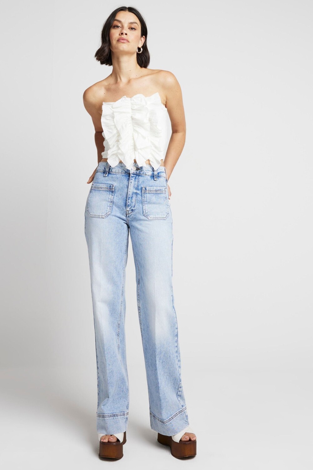 Широкие джинсы с высокой посадкой River Island, синий
Широкие джинсы с высокой посадкой River Island, синий