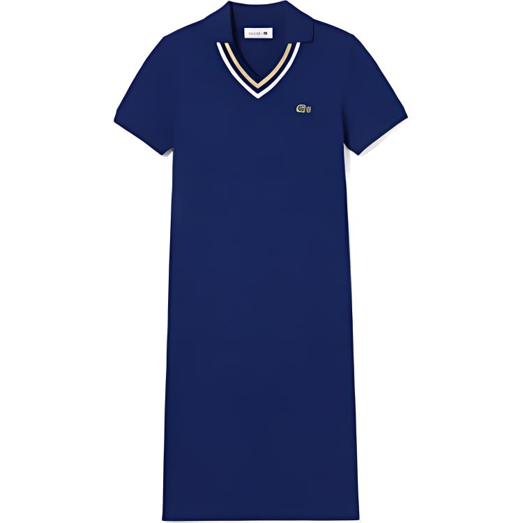 LACOSTE Женское синее платье с короткими рукавами
LACOSTE Женское синее платье с короткими рукавами