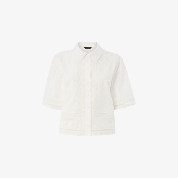 Рубашка Whistles с вышивкой на пуговицах, белый
Рубашка Whistles с вышивкой на пуговицах, белый