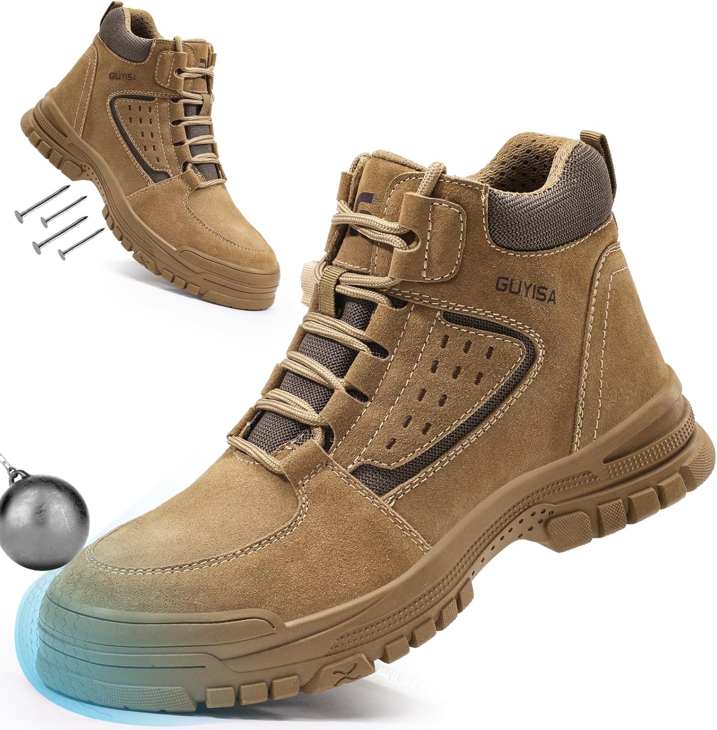 Мужские рабочие ботинки со стальным носком Gsutenmre, темно-коричневый
Мужские рабочие ботинки со стальным носком Gsutenmre, темно-коричневый