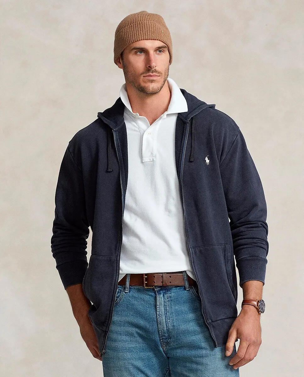 Мужская толстовка на молнии и капюшоне больших размеров Polo Ralph Lauren, черный
Мужская толстовка на молнии и капюшоне больших размеров Polo Ralph Lauren, черный