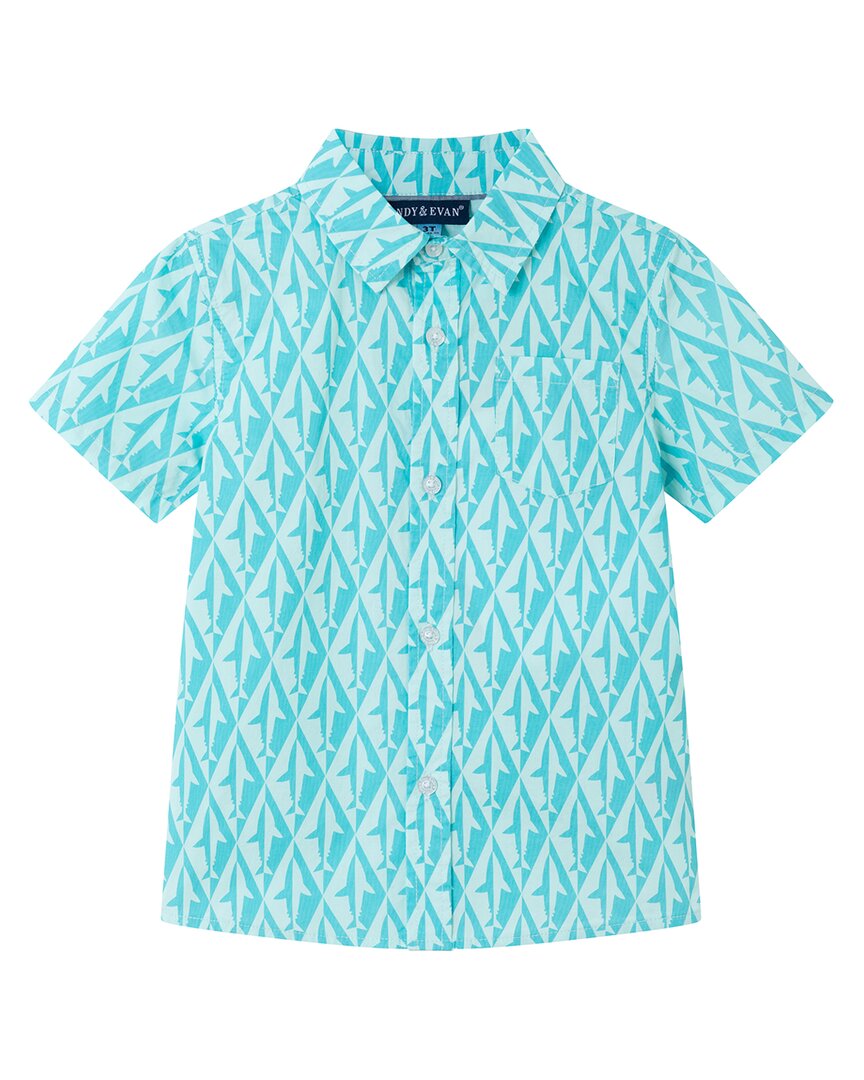 Эндрю и Эван Джо Шарк Рубашка на пуговицах Andy & Evan, синий 
Эндрю и Эван Джо Шарк Рубашка на пуговицах Andy & Evan, синий