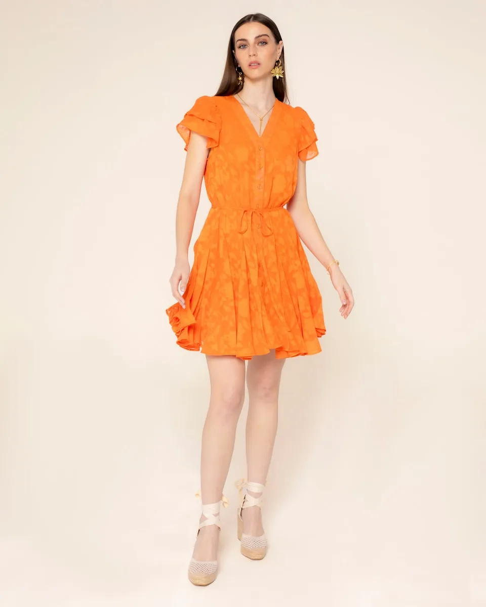 Короткое платье с принтом и оборками Flora Niza, оранжевый
Короткое платье с принтом и оборками Flora Niza, оранжевый