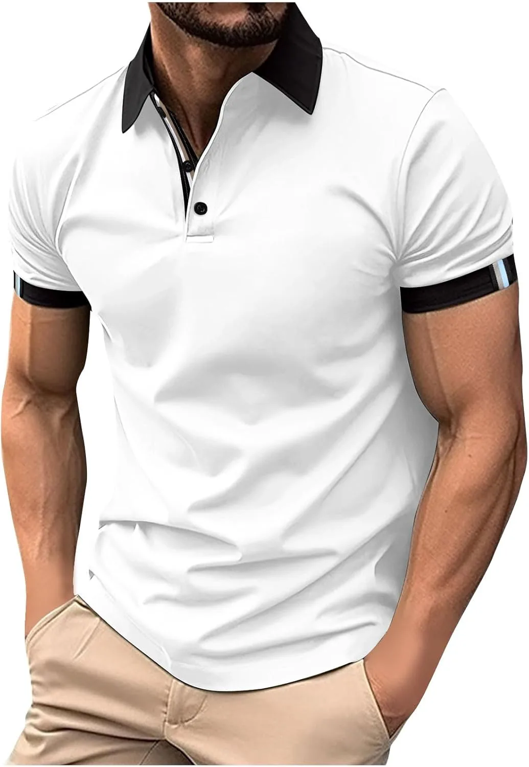 Футболка для мужчин с коротким рукавом и отложным воротником
Футболка для мужчин с коротким рукавом и отложным воротником