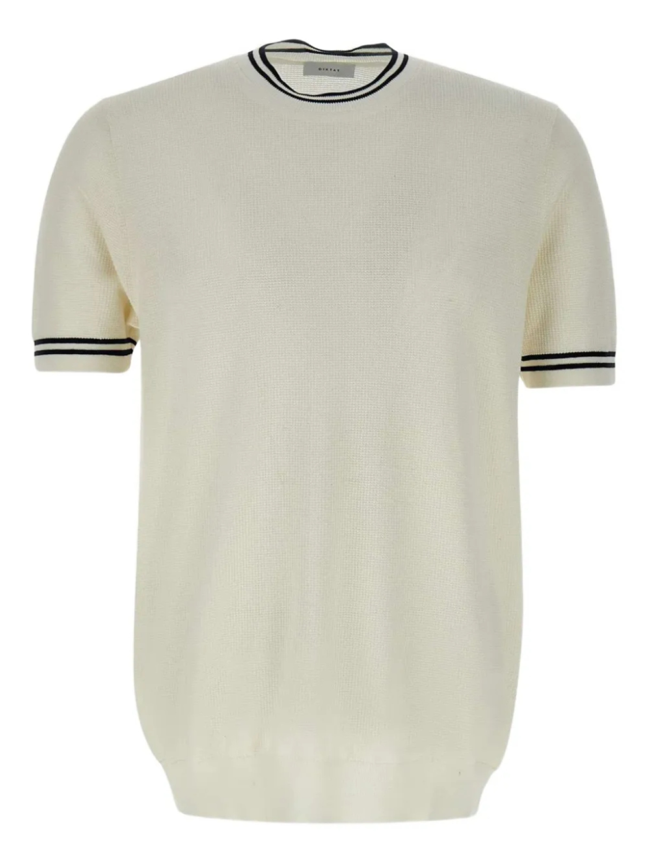 Футболка DIKTAT с короткими рукавами и отделкой в рубчик, белый 
Футболка DIKTAT с короткими рукавами и отделкой в рубчик, белый