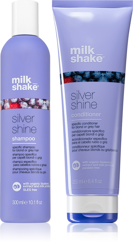 Шампунь и кондиционер Silver Shine для нейтрализации желтизны Milk_Shake, 2× 1 шт
Шампунь и кондиционер Silver Shine для нейтрализации желтизны Milk_Shake, 2× 1 шт