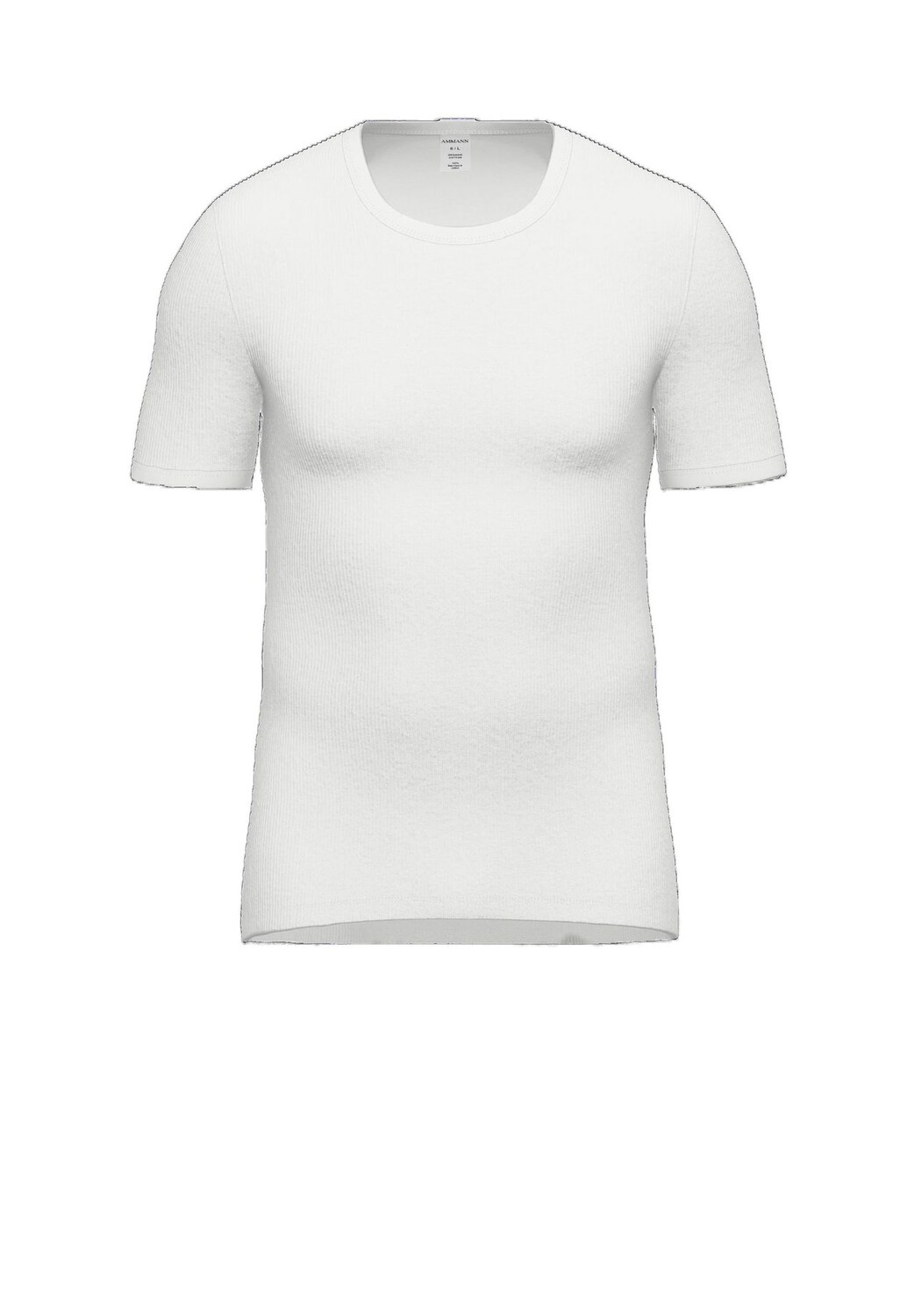 Футболка, ребристая структура, круглый вырез, мужская AMMANN, белый
Футболка, ребристая структура, круглый вырез, мужская AMMANN, белый