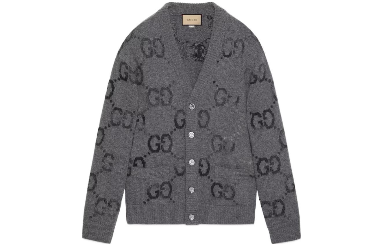 Свитер мужской серый Gucci, серый 
Свитер мужской серый Gucci, серый