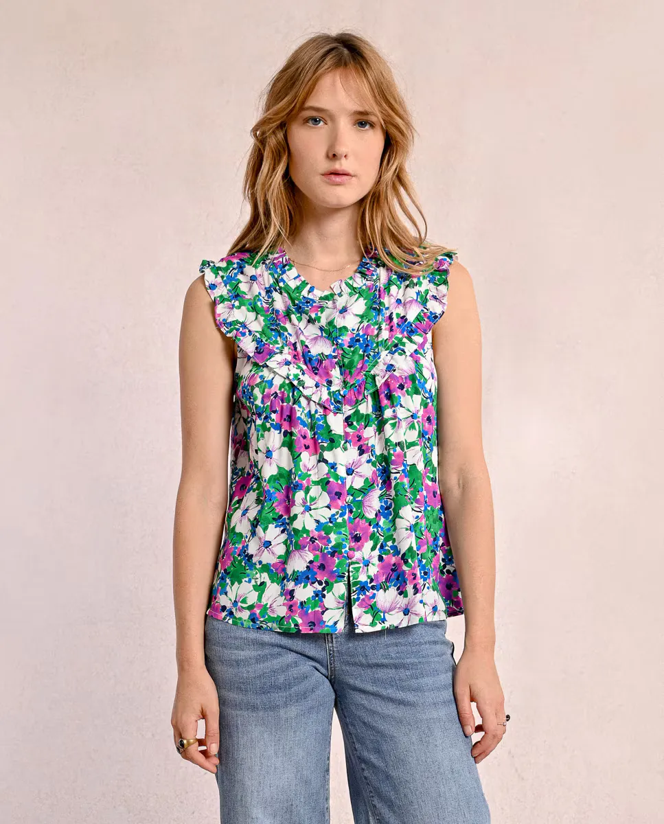 Женский топ с принтом и оборками Molly Bracken, зеленый
Женский топ с принтом и оборками Molly Bracken, зеленый