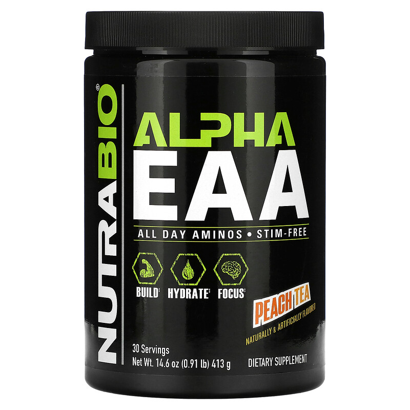 NutraBio, Alpha EAA, персиковый чай, 413 г (0,91 фунта)
NutraBio, Alpha EAA, персиковый чай, 413 г (0,91 фунта)