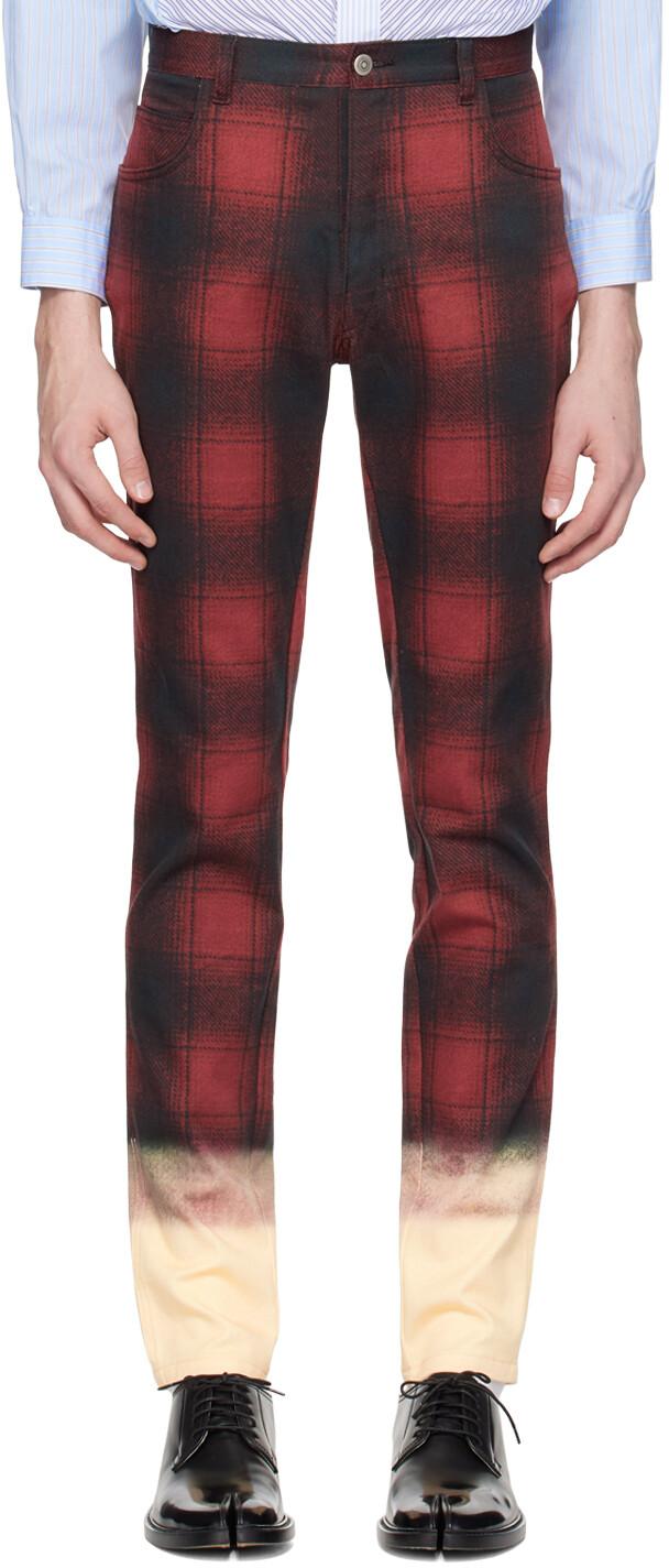 Черно-красные джинсы скинни Maison Margiela
Черно-красные джинсы скинни Maison Margiela