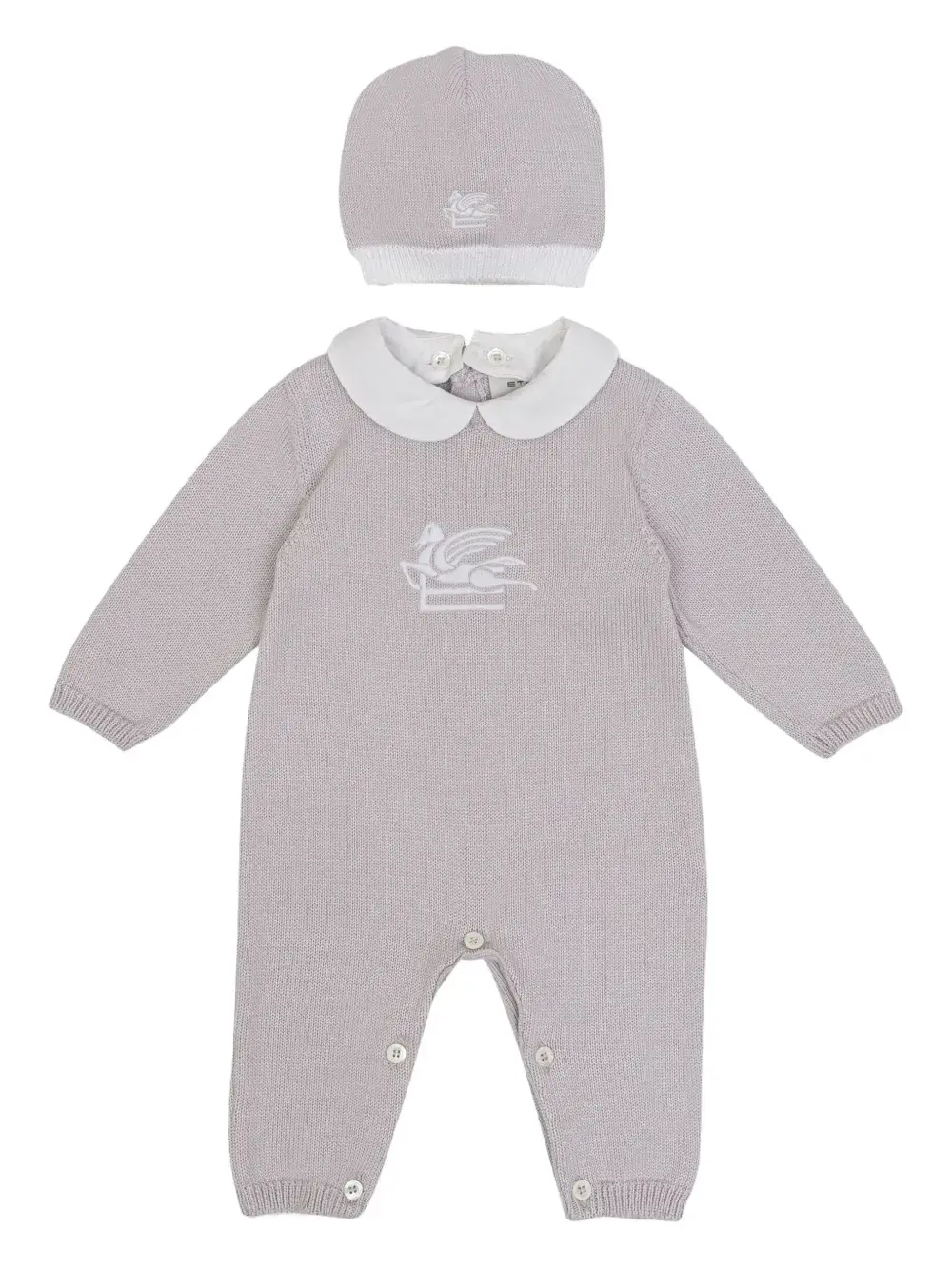 Трикотажный ромпер с вышивкой Pegaso Etro Kids, бежевый
Трикотажный ромпер с вышивкой Pegaso Etro Kids, бежевый