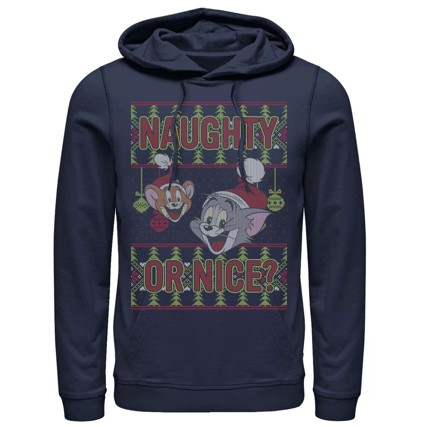Мужская толстовка с капюшоном Tom And Jerry Naughty Or Nice Holiday Licensed Character
Мужская толстовка с капюшоном Tom And Jerry Naughty Or Nice Holiday Licensed Character