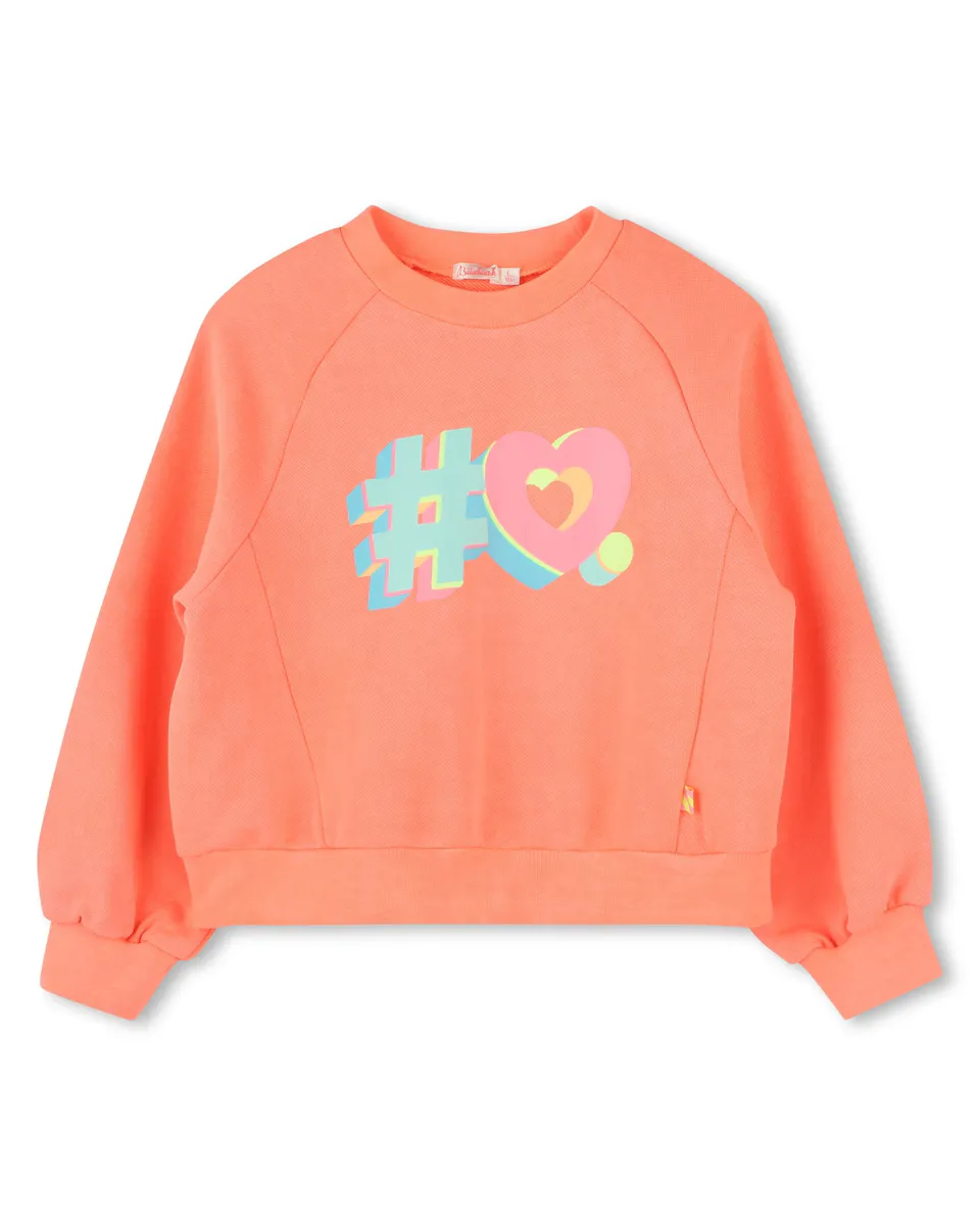 Девичий свитшот из оранжевого хлопка Billieblush, коралловый
Девичий свитшот из оранжевого хлопка Billieblush, коралловый