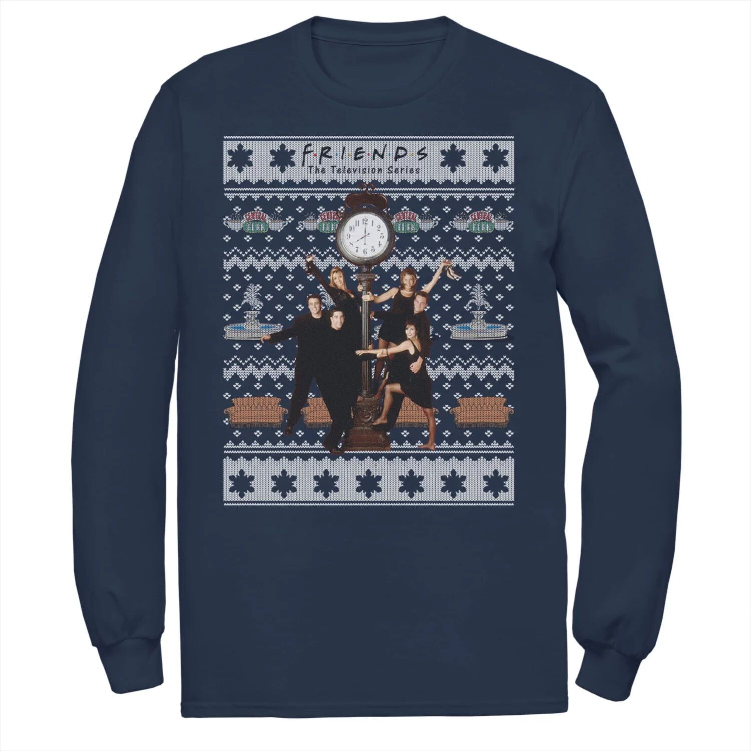 Мужская футболка с праздничным узором «Друзья круглосуточно» Licensed Character
Мужская футболка с праздничным узором «Друзья круглосуточно» Licensed Character