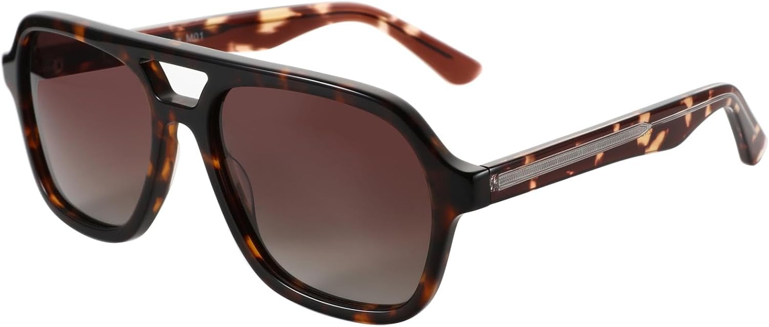 Поляризованные солнцезащитные очки Zenottic Arrivals ручной работы из ацетата, 100% защита от УФ-излучения UV400, модель Pilot, для женщин и мужчин TOIPASTN, 002 Gradient Brown
Поляризованные солнцезащитные очки Zenottic Arrivals ручной работы из ацетата, 100% защита от УФ-излучения UV400, модель Pilot, для женщин и мужчин TOIPASTN, 002 Gradient Brown