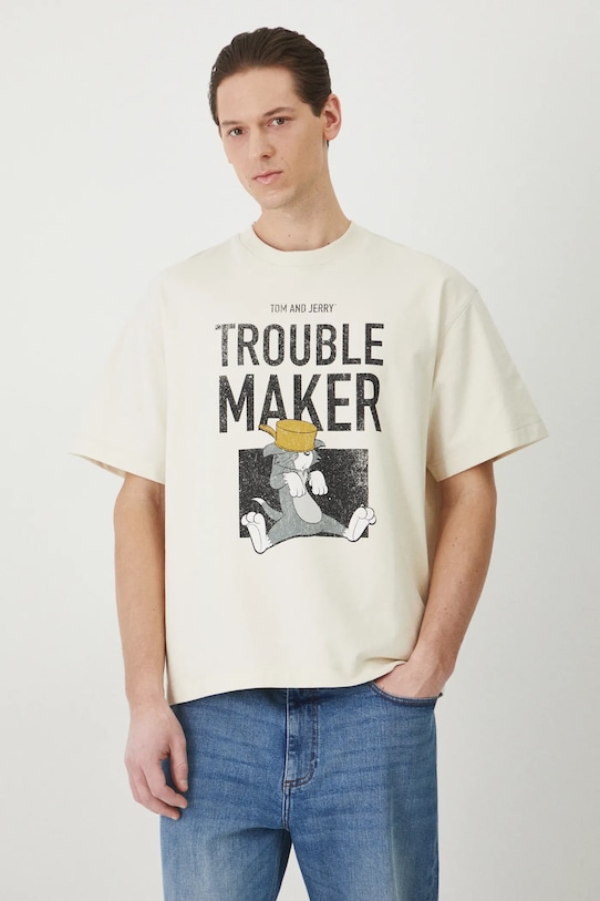 Хлопковая футболка Medicine, бежевый 
Хлопковая футболка Medicine, бежевый