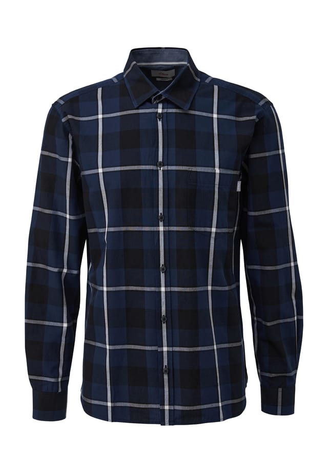 Повседневная рубашка стандартного кроя с длинным рукавом и воротником-стойкой S.Oliver, синий
Повседневная рубашка стандартного кроя с длинным рукавом и воротником-стойкой S.Oliver, синий