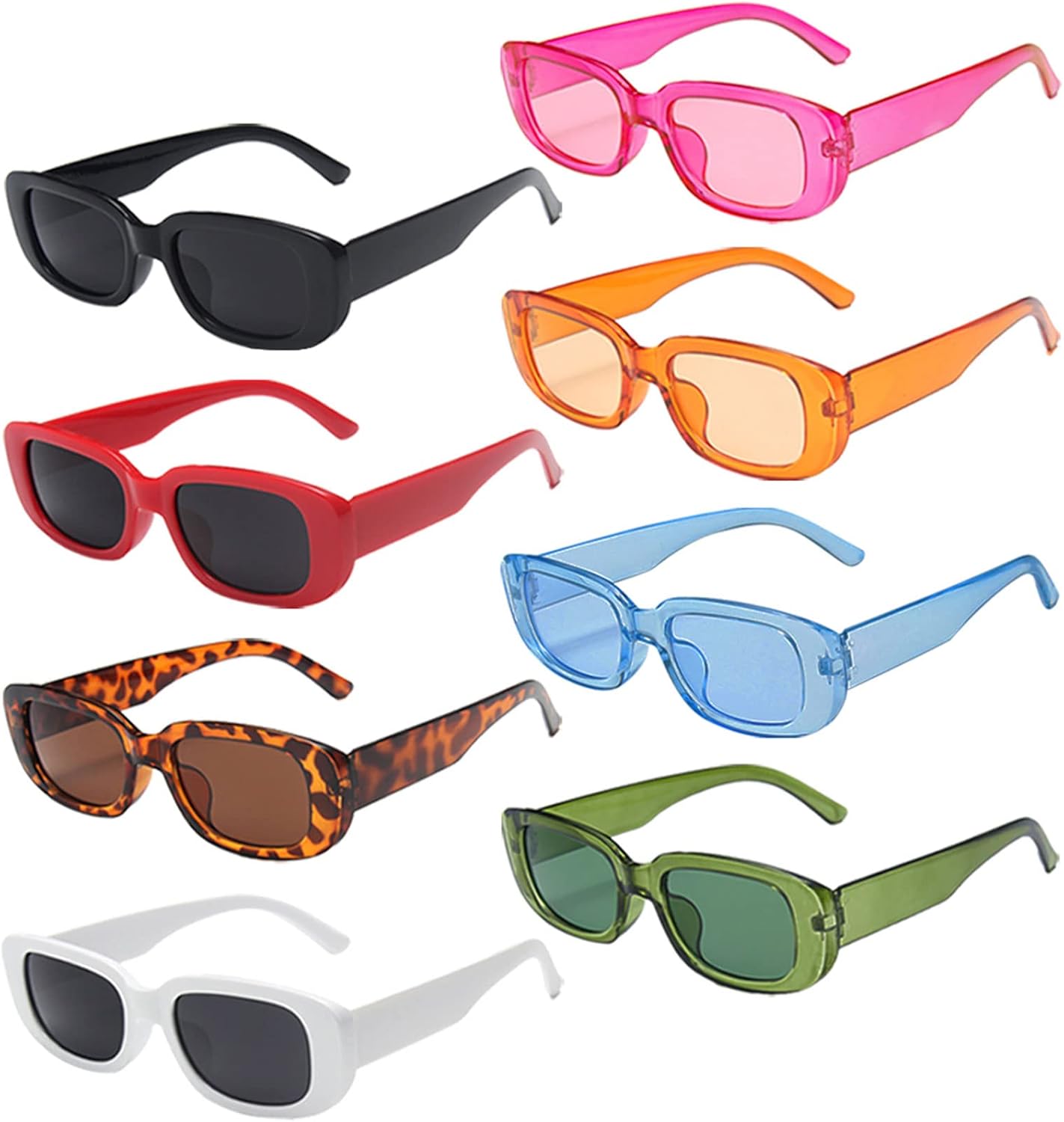 Pibupibu 8/20 Pack Красочные маленькие прямоугольные солнцезащитные очки для вечеринок, винтажные узкие квадратные очки в стиле Y2K для женщин и мужчин, 8-assorted Color
Pibupibu 8/20 Pack Красочные маленькие прямоугольные солнцезащитные очки для вечеринок, винтажные узкие квадратные очки в стиле Y2K для женщин и мужчин, 8-assorted Color