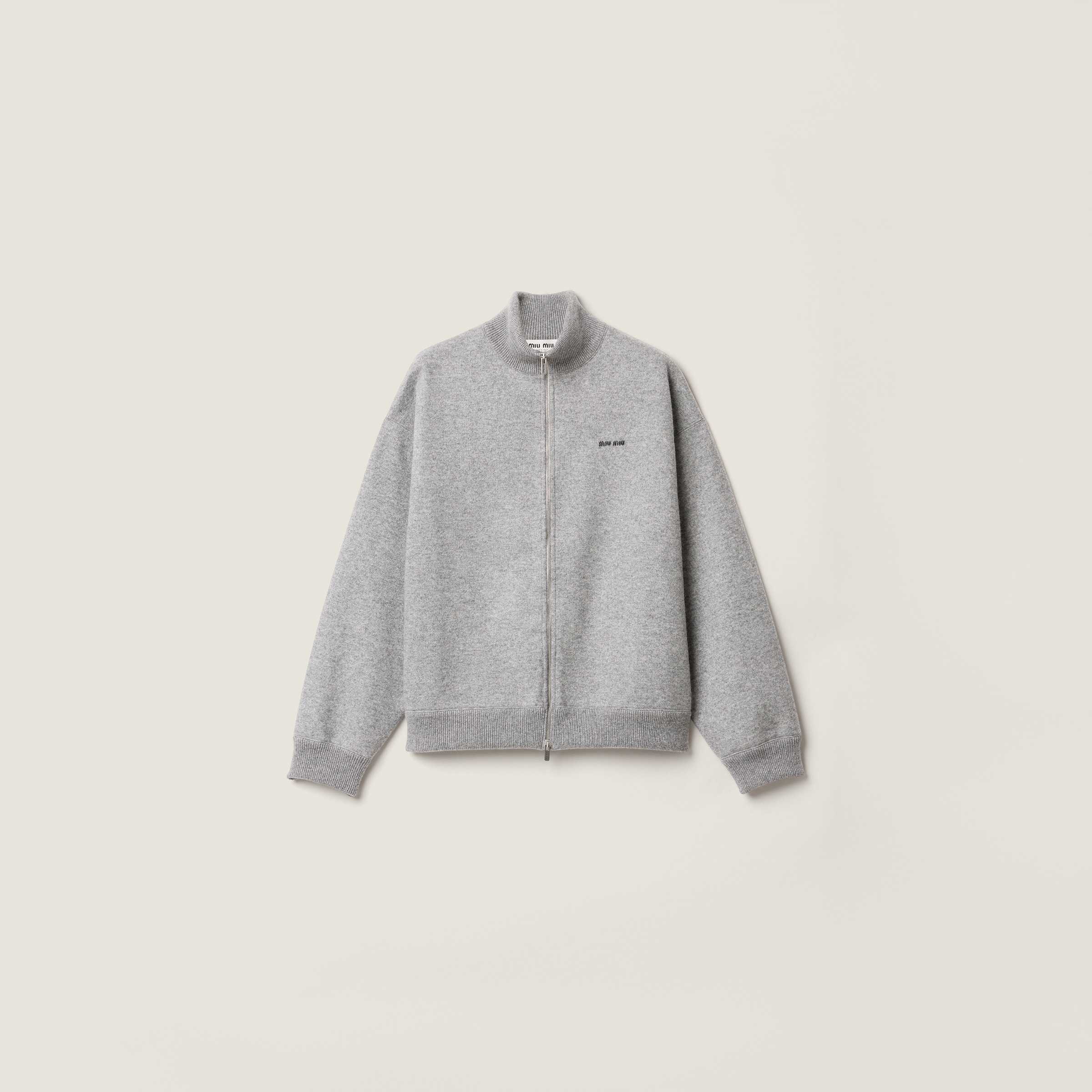 Кардиган на молнии из кашемира и джерси MIU MIU, серый
Кардиган на молнии из кашемира и джерси MIU MIU, серый