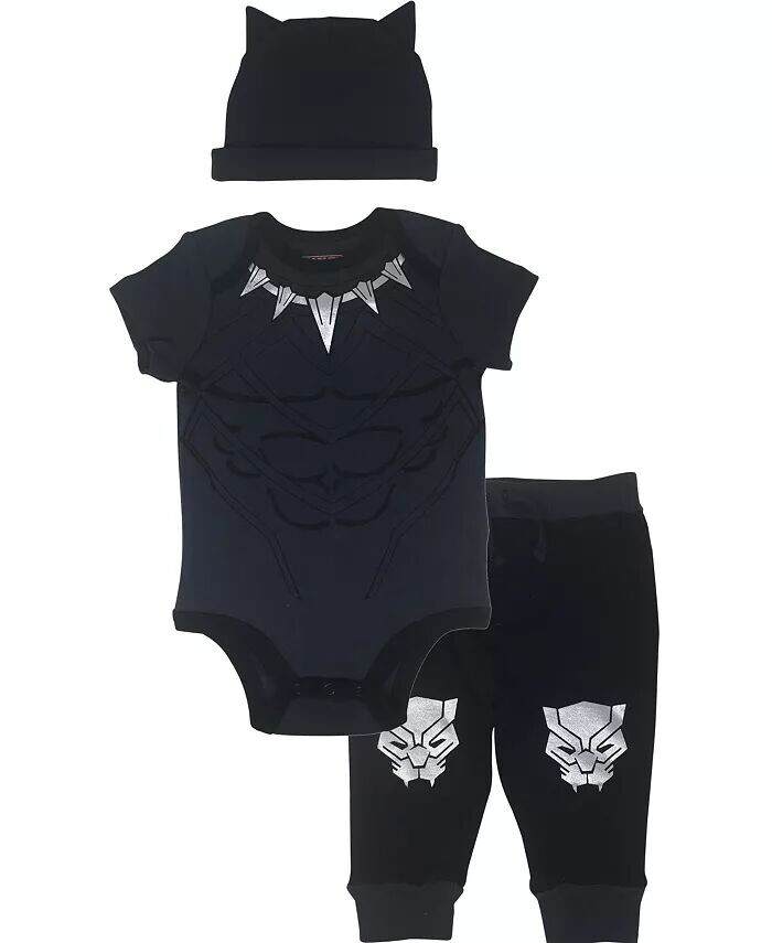 Боди для косплея «Мстители, Черная пантера», штаны и шапка, комплект из 3 предметов для новорожденных и младенцев Marvel, черный
Боди для косплея «Мстители, Черная пантера», штаны и шапка, комплект из 3 предметов для новорожденных и младенцев Marvel, черный