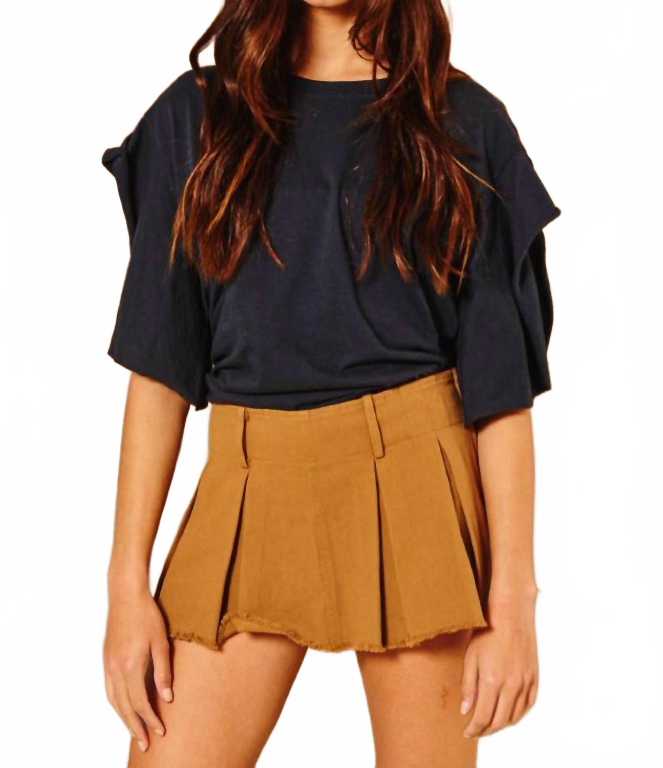 BUCKETLIST Мини-шорты в складку, темно-хаки
BUCKETLIST Мини-шорты в складку, темно-хаки