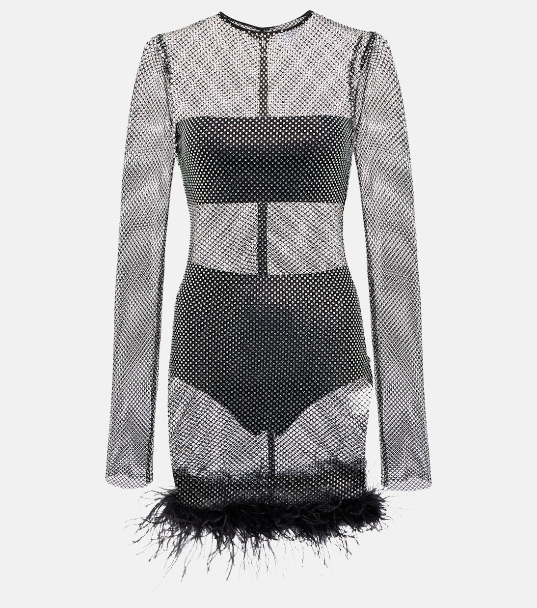 Мини-платье с отделкой из перьев Giuseppe di Morabito, черный
Мини-платье с отделкой из перьев Giuseppe di Morabito, черный