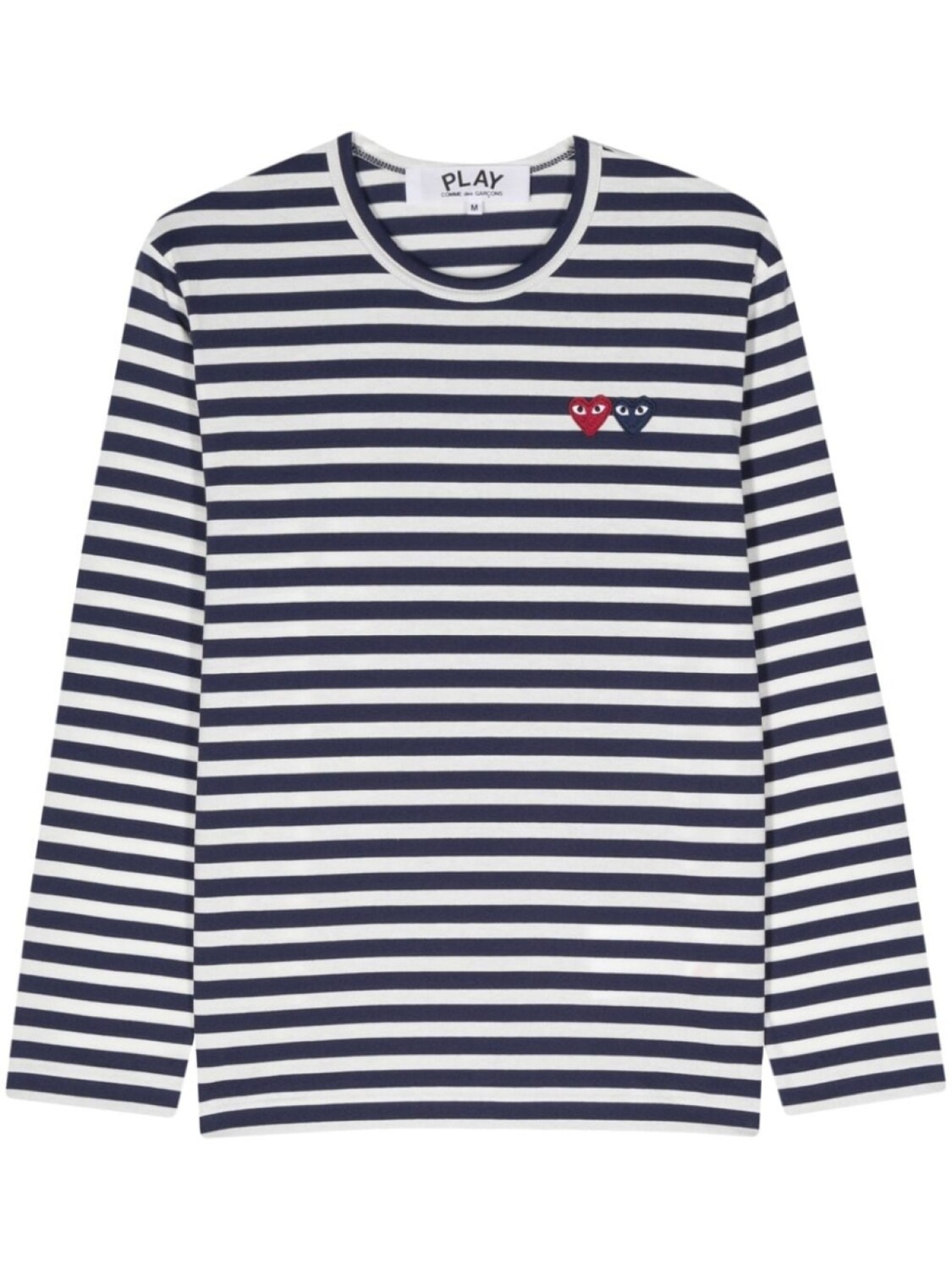Comme Des Garçons Play полосатая футболка с нашивкой, синий
Comme Des Garçons Play полосатая футболка с нашивкой, синий