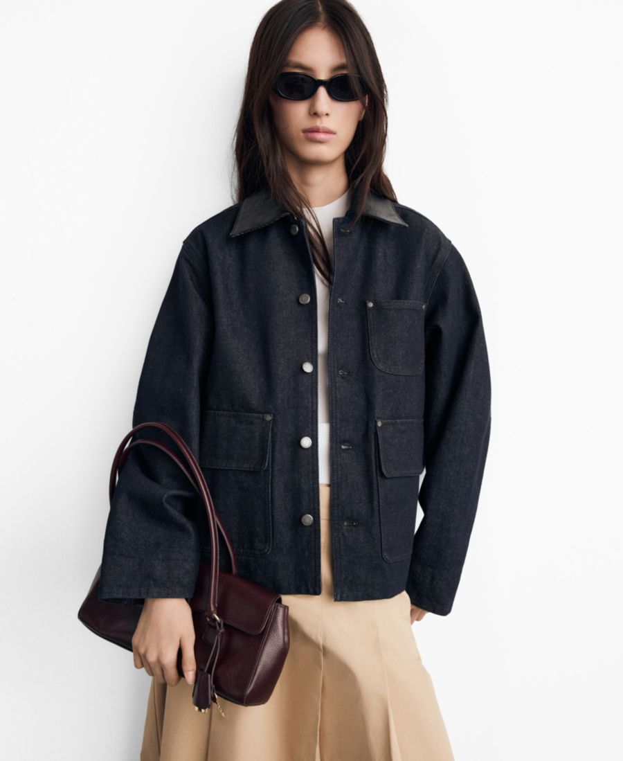 Женская джинсовая куртка с воротником, имитирующим кожу MANGO, Open Blue
Женская джинсовая куртка с воротником, имитирующим кожу MANGO, Open Blue