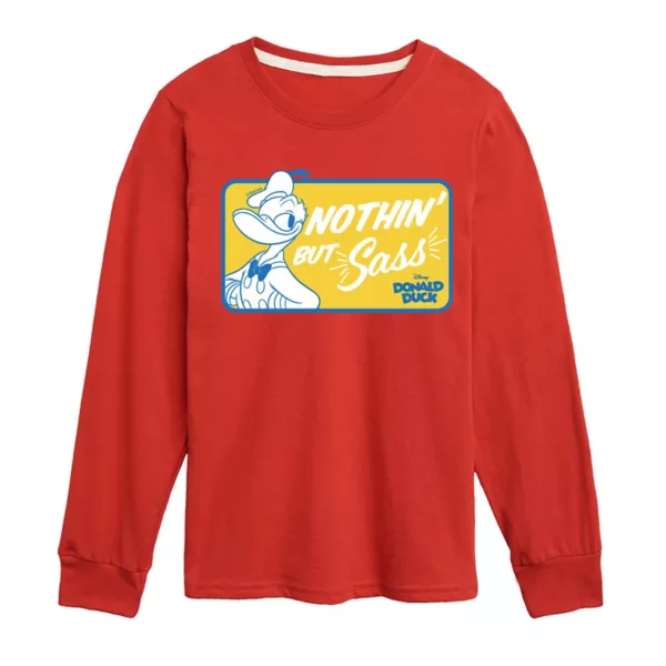 Футболка с длинным рукавом с рисунком Микки Мауса и его друзей Дональда Дака для мальчиков 8-20 лет, ничего, кроме дерзости Disney, красный
Футболка с длинным рукавом с рисунком Микки Мауса и его друзей Дональда Дака для мальчиков 8-20 лет, ничего, кроме дерзости Disney, красный