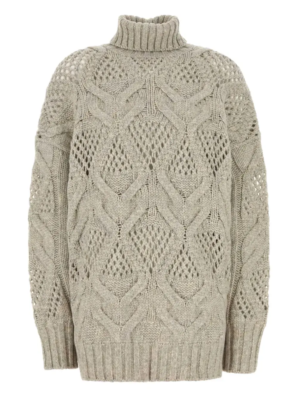 Джемпер фактурной вязки с высоким воротником SPORTMAX, нейтральный
Джемпер фактурной вязки с высоким воротником SPORTMAX, нейтральный