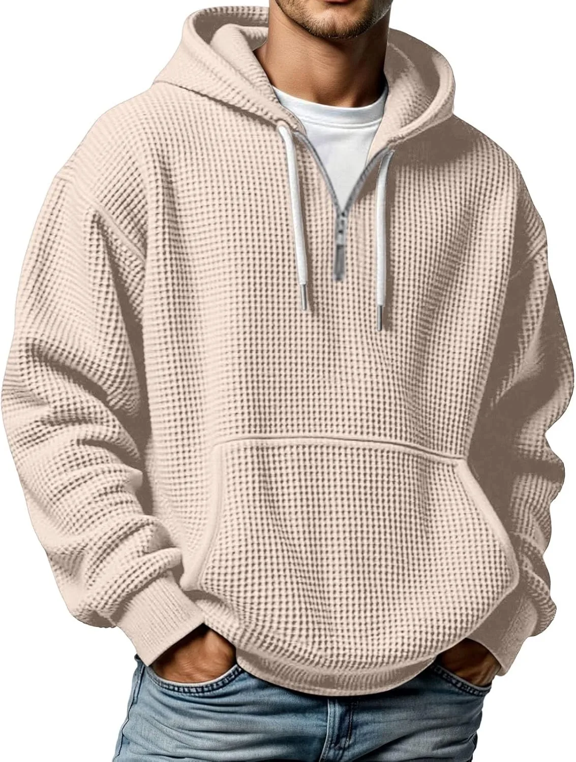 Толстовка с капюшоном и молнией на 1/4, waffle knit, с длинными рукавами
Толстовка с капюшоном и молнией на 1/4, waffle knit, с длинными рукавами