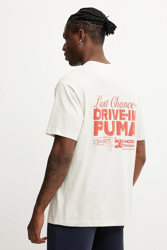 Хлопковая футболка Puma, бежевый
Хлопковая футболка Puma, бежевый