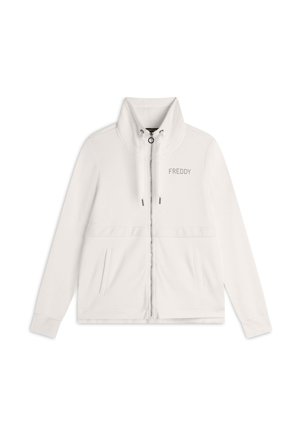 Толстовка на молнии COLLO ALTO CON BANDA Freddy, белый 
Толстовка на молнии COLLO ALTO CON BANDA Freddy, белый