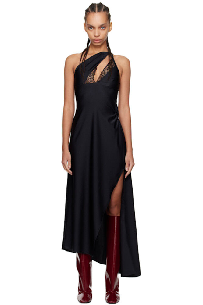 Черное асимметричное платье миди Coperni
Черное асимметричное платье миди Coperni