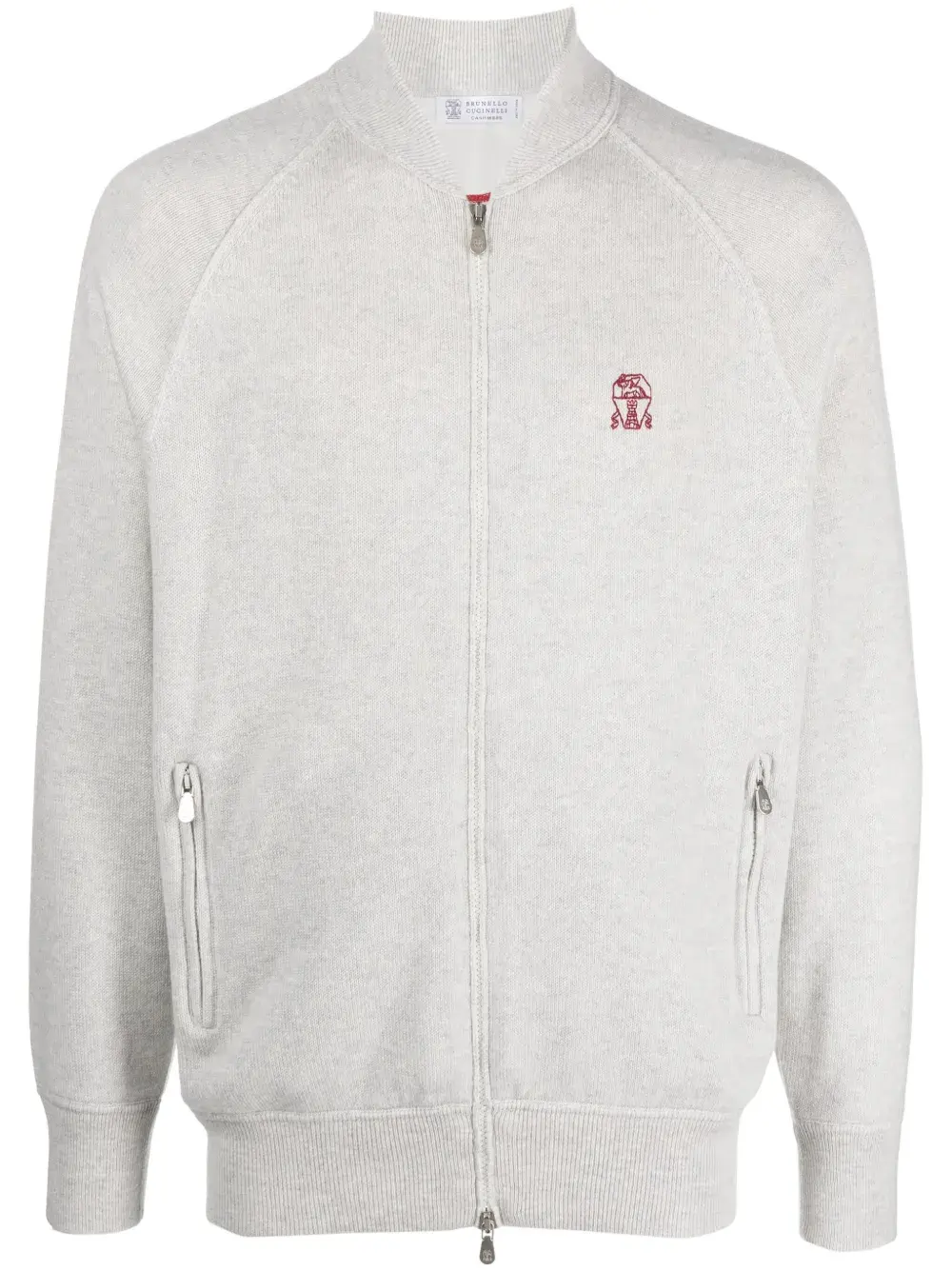 Кашемировый кардиган с вышитым логотипом Brunello Cucinelli, серый
Кашемировый кардиган с вышитым логотипом Brunello Cucinelli, серый