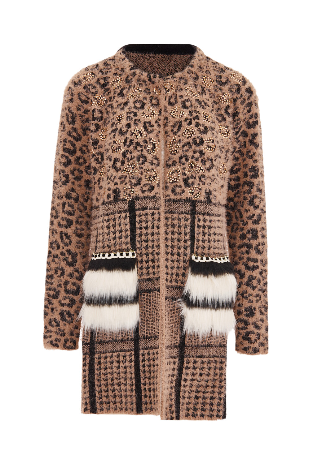 Толстовка faina Strickjacke, темно-розовый черный 
Толстовка faina Strickjacke, темно-розовый черный