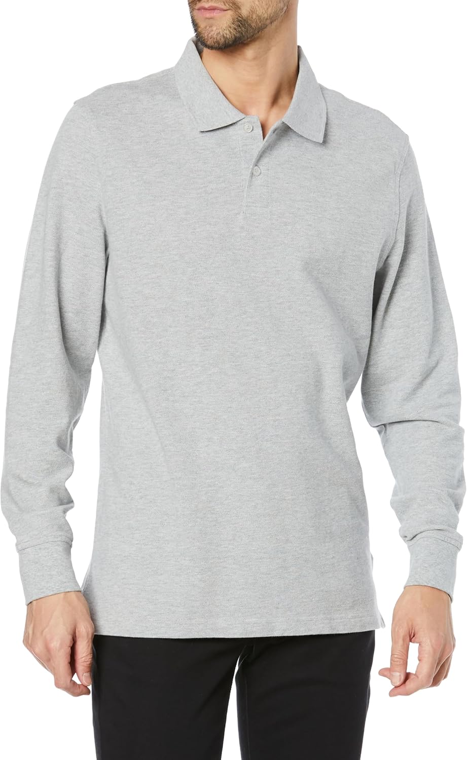 Мужская хлопковая поло-рубашка пике с длинными рукавами от Amazon Essentials, светло-серый
Мужская хлопковая поло-рубашка пике с длинными рукавами от Amazon Essentials, светло-серый